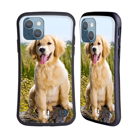 Head Case Designs Popular Dog Breeds Golden Retriever Puppy Hybrid Case Compatible with Apple iPhone 13