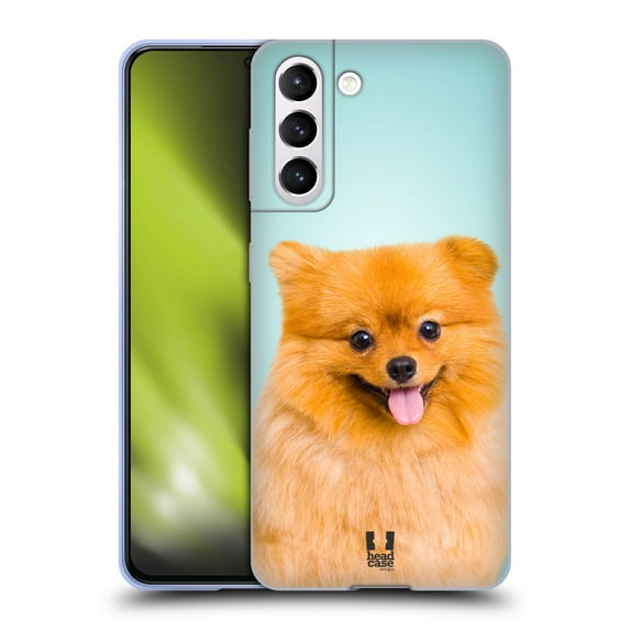 Head Case Designs Popular Dog Breeds Pomeranian Dog Soft Gel Case Compatible with Samsung Galaxy S21 5G