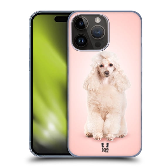 Head Case Designs Popular Dog Breeds Portrait Of Poodle Dog Hard Back Case Compatible with Apple iPhone 15 Pro Max