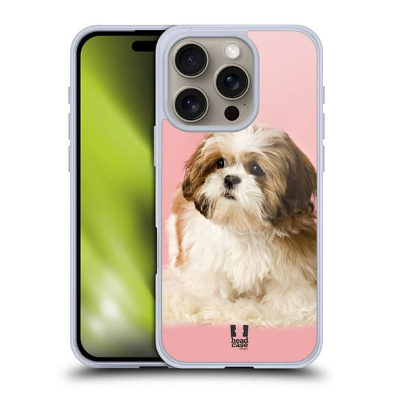 Head Case Designs Popular Dog Breeds Shih Tzu Puppy Soft Gel Case Compatible with Apple iPhone 16 Pro