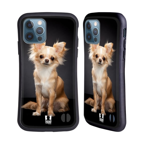 Head Case Designs Popular Dog Breeds Sitting Chihuahua Dog Hybrid Case Compatible with Apple iPhone 12 / iPhone 12 Pro