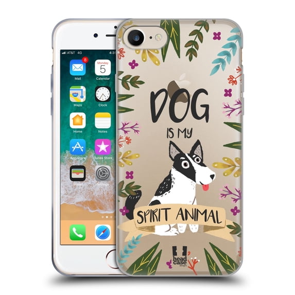 Head Case Designs Spirit Animal Illustrations Dog Soft Gel Case Compatible with Apple iPhone 7 / 8 / SE 2020 & 2022