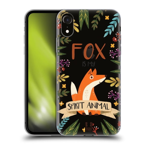 Head Case Designs Spirit Animal Illustrations Fox Soft Gel Case Compatible with Apple iPhone XR