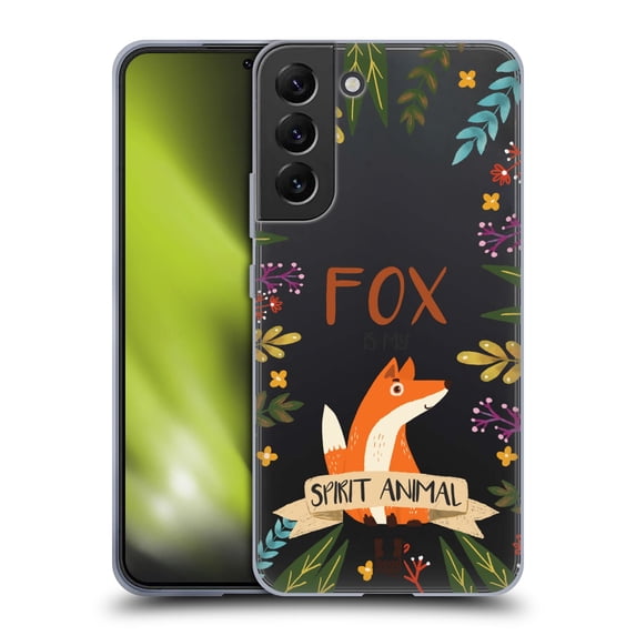 Head Case Designs Spirit Animal Illustrations Fox Soft Gel Case Compatible with Samsung Galaxy S22+ 5G