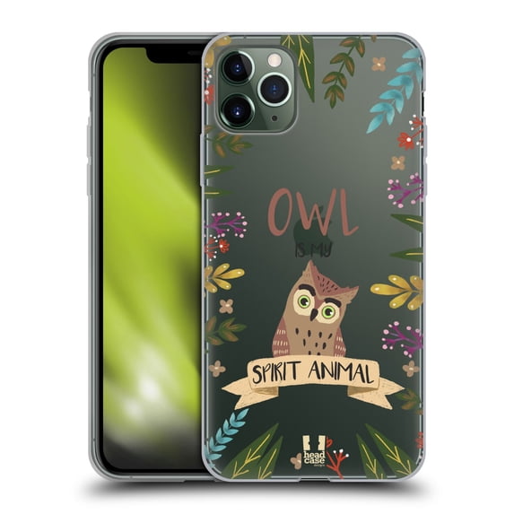 Head Case Designs Spirit Animal Illustrations Owl Soft Gel Case Compatible with Apple iPhone 11 Pro Max