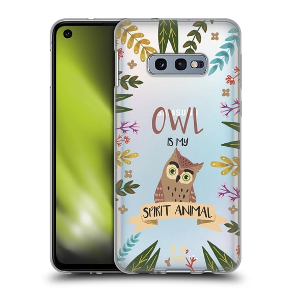 Head Case Designs Spirit Animal Illustrations Owl Soft Gel Case Compatible with Samsung Galaxy S10e