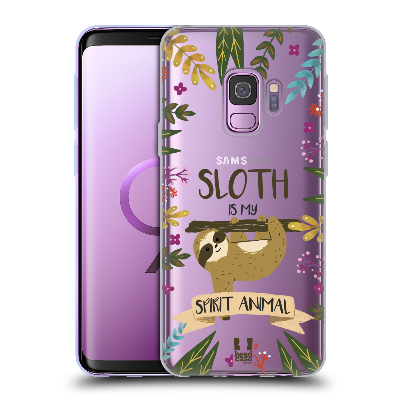 Sloth Custom Phone Case Head Case Designs Spirit Animal Illustrations Sloth Soft Gel Case ...