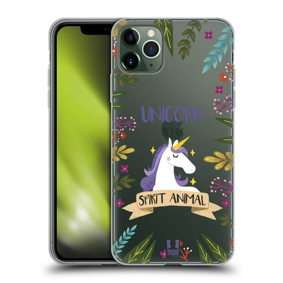 Head Case Designs Spirit Animal Illustrations Unicorn Soft Gel Case Compatible with Apple iPhone 11 Pro Max