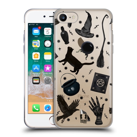 Head Case Designs Spooky Night Witch Soft Gel Case Compatible with Apple iPhone 7 / 8 / SE 2020 & 2022
