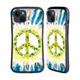 thumbnail image 1 of Head Case Designs Tie Dye Mix Flower Peace Sign Hybrid Case Compatible with Apple iPhone 15 Plus, 1 of 7