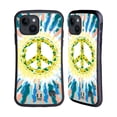 thumbnail image 1 of Head Case Designs Tie Dye Mix Flower Peace Sign Hybrid Case Compatible with Apple iPhone 15, 1 of 7