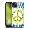 thumbnail image 1 of Head Case Designs Tie Dye Mix Flower Peace Sign Soft Gel Case Compatible with Apple iPhone 15 Plus, 1 of 7