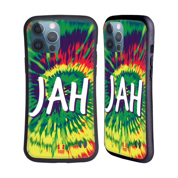 Head Case Designs Tie Dye Mix Jah Hybrid Case Compatible with Apple iPhone 13 Pro Max