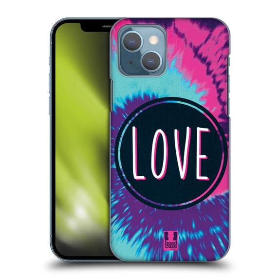 Head Case Designs Tie Dye Mix Love Hard Back Case Compatible with Apple iPhone 13