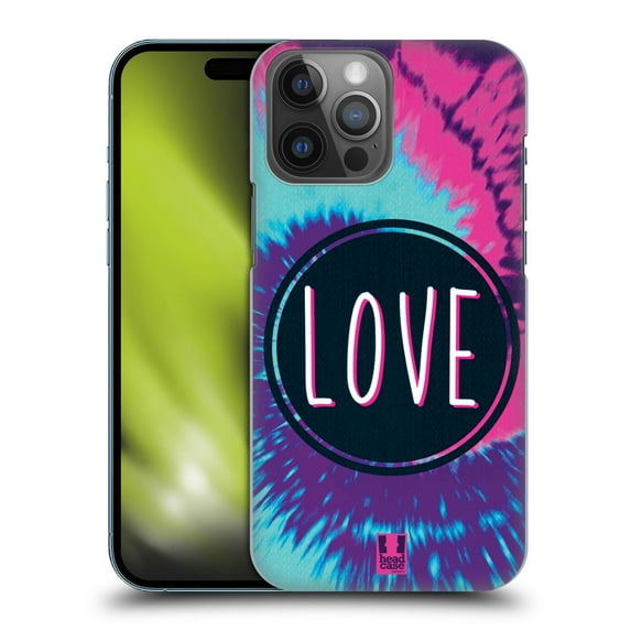 Head Case Designs Tie Dye Mix Love Hard Back Case Compatible with Apple iPhone 14 Pro Max