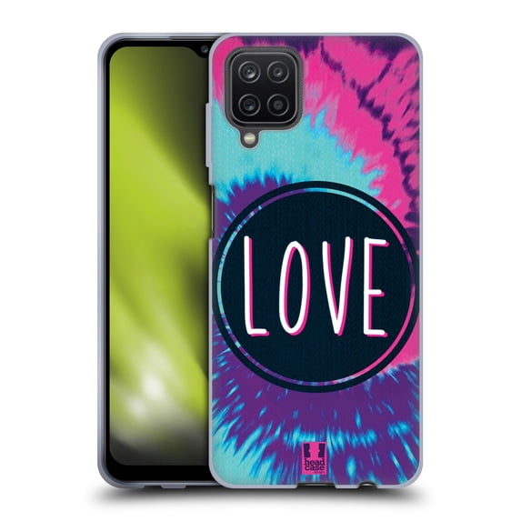 Head Case Designs Tie Dye Mix Love Soft Gel Case Compatible with Samsung Galaxy A12 (2020)