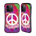 thumbnail image 1 of Head Case Designs Tie Dye Mix Peace Sign Hybrid Case Compatible with Apple iPhone 15 Pro, 1 of 7