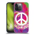 thumbnail image 1 of Head Case Designs Tie Dye Mix Peace Sign Soft Gel Case Compatible with Apple iPhone 14 Pro, 1 of 7