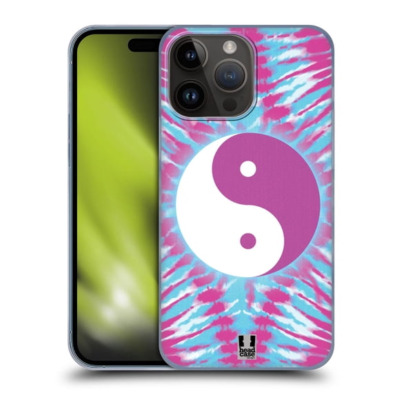 Head Case Designs Tie Dye Mix Yin Yang Hard Back Case Compatible with Apple iPhone 15 Pro Max