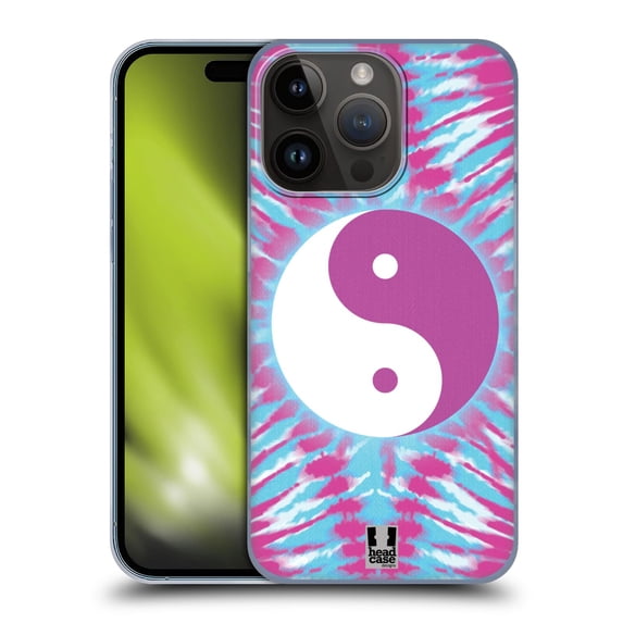 Head Case Designs Tie Dye Mix Yin Yang Hard Back Case Compatible with Apple iPhone 15 Pro