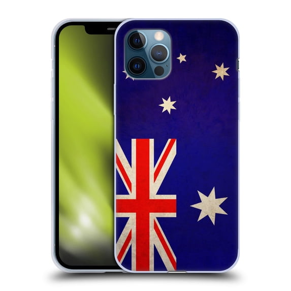 Head Case Designs Vintage Flags Australia Australian Soft Gel Case Compatible with Apple iPhone 12 / iPhone 12 Pro