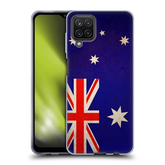 Head Case Designs Vintage Flags Australia Australian Soft Gel Case Compatible with Samsung Galaxy A12 (2020)