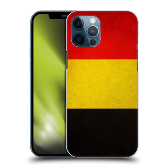 Head Case Designs Vintage Flags Belgium Belgian België Hard Back Case Compatible with Apple iPhone 12 Pro Max