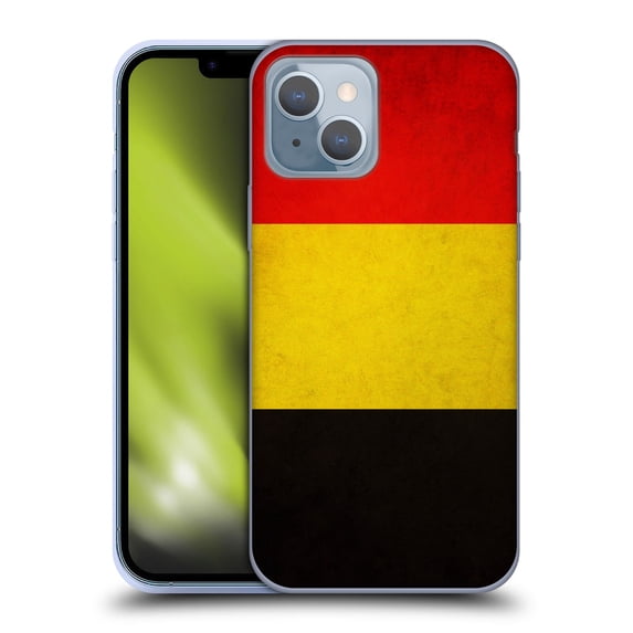 Head Case Designs Vintage Flags Belgium Belgian België Soft Gel Case Compatible with Apple iPhone 14