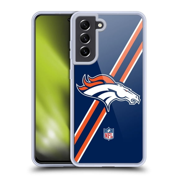 Head Case Designs NFL Denver Broncos Logo Stripes Soft Gel Case for Samsung Galaxy S21 FE 5G