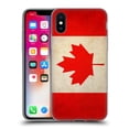 thumbnail image 1 of Head Case Designs Vintage Flags Canada Canadian Maple Leaf Soft Gel Case Compatible with Apple iPhone X / iPhone XS, 1 of 7
