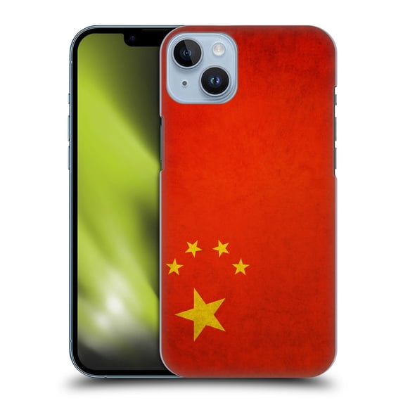 Head Case Designs Vintage Flags China Chinese Hard Back Case Compatible with Apple iPhone 14 Plus