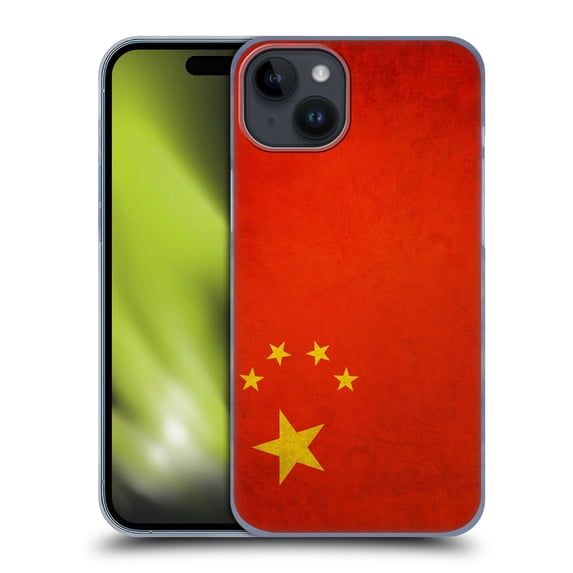 Head Case Designs Vintage Flags China Chinese Hard Back Case Compatible with Apple iPhone 15 Plus