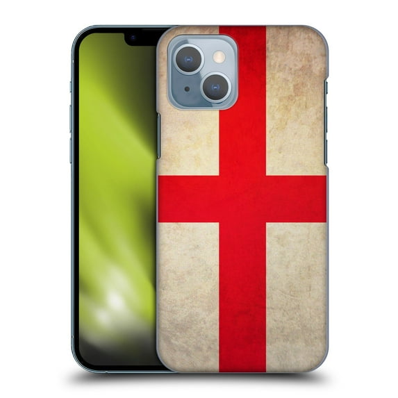 Head Case Designs Vintage Flags England St. George Hard Back Case Compatible with Apple iPhone 14