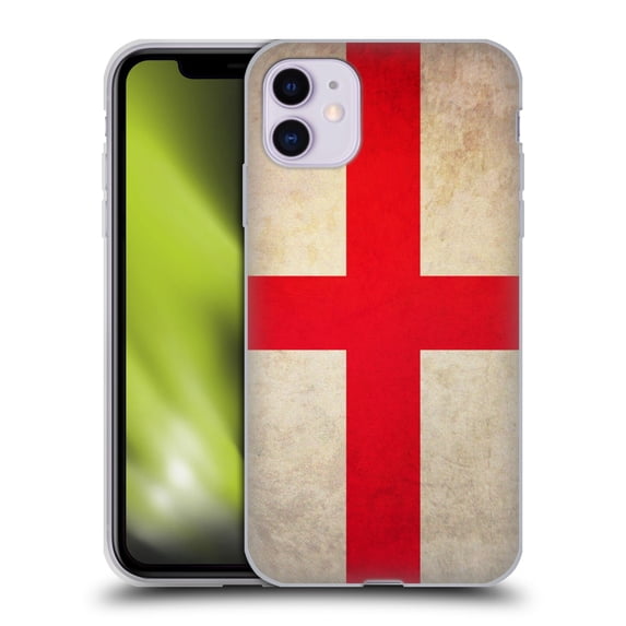 Head Case Designs Vintage Flags England St. George Soft Gel Case Compatible with Apple iPhone 11