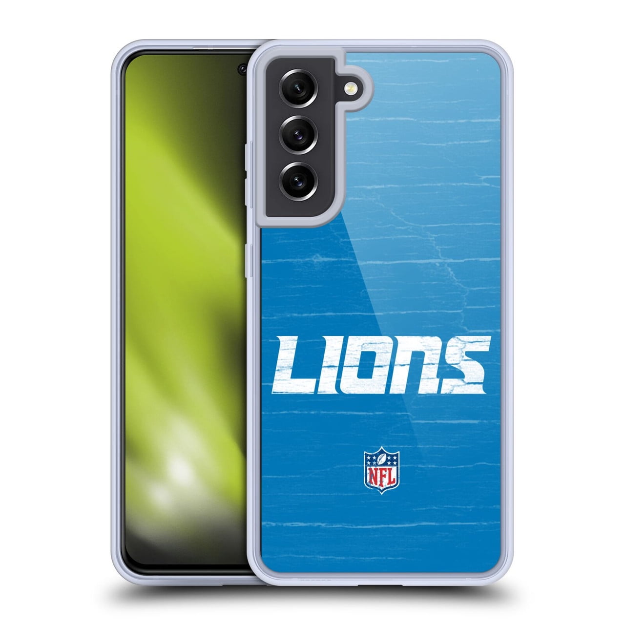 Head Case Designs NFL Detroit Lions Logo Distressed Look Soft Gel Case for Samsung Galaxy S21 FE 5G