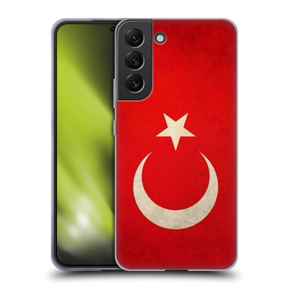 Head Case Designs Vintage Flags Flag of Turkey Turkish Türk Soft Gel Case Compatible with Samsung Galaxy S22+ 5G