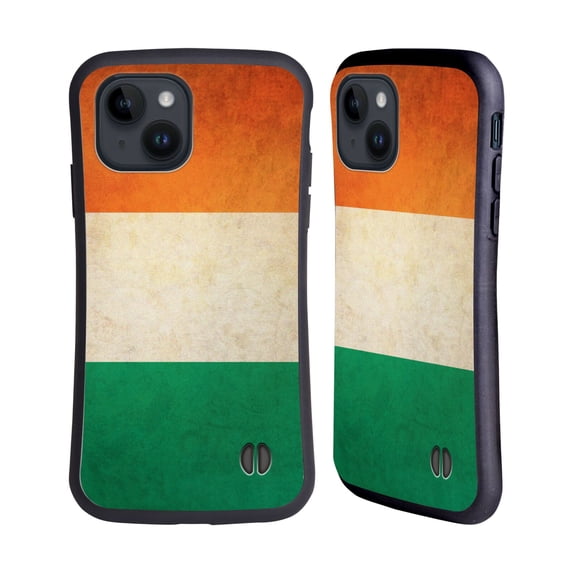 Head Case Designs Vintage Flags Ireland Irish Éire Hybrid Case Compatible with Apple iPhone 15