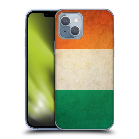Head Case Designs Vintage Flags Ireland Irish Éire Soft Gel Case Compatible with Apple iPhone 14
