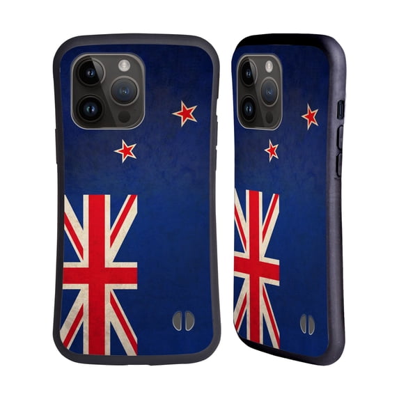 Head Case Designs Vintage Flags New Zealand Te haki o Aotearoa Maori Hybrid Case Compatible with Apple iPhone 15 Pro Max