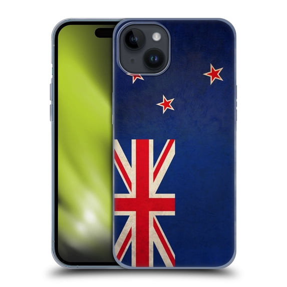 Head Case Designs Vintage Flags New Zealand Te haki o Aotearoa Maori Soft Gel Case Compatible with Apple iPhone 15 Plus