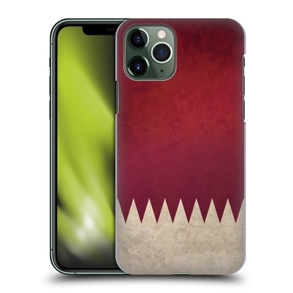 Head Case Designs Vintage Flags Qatar Qatari Hard Back Case Compatible with Apple iPhone 11 Pro