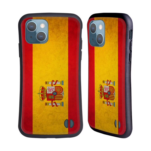 Head Case Designs Vintage Flags Spain Spanish España Hybrid Case Compatible with Apple iPhone 13