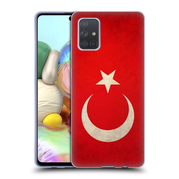 Head Case Designs Vintage Flags Turkey Turkish Soft Gel Case Compatible with Samsung Galaxy A71 (2019)