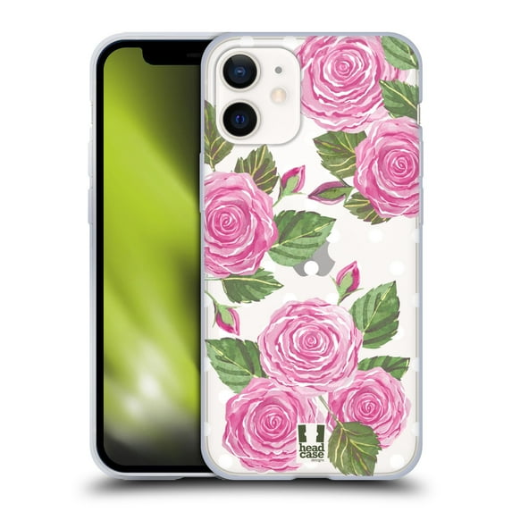 Head Case Designs Watercolour Flowers 2 English Roses Soft Gel Case Compatible with Apple iPhone 12 Mini