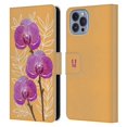 thumbnail image 1 of Head Case Designs Watercolour Flowers 2 Orchids Leather Book Wallet Case Cover Compatible with Apple iPhone 14, 1 of 6