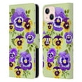 thumbnail image 1 of Head Case Designs Watercolour Flowers 2 Pansies Leather Book Wallet Case Cover Compatible with Apple iPhone 13, 1 of 6