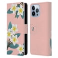 thumbnail image 1 of Head Case Designs Watercolour Flowers 2 Plumeria Leather Book Wallet Case Cover Compatible with Apple iPhone 13 Pro Max, 1 of 6