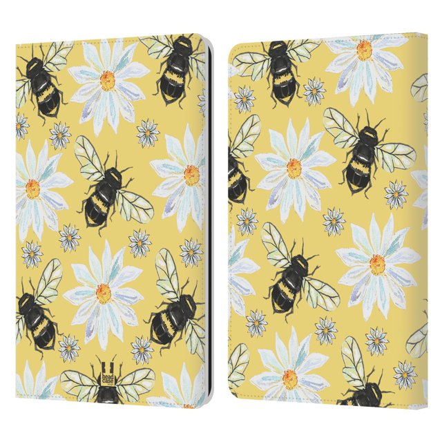Head Case Designs Watercolour Insects Bees Leather Book Wallet Case
