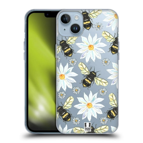Head Case Designs Watercolour Insects Bees Soft Gel Case Compatible with Apple iPhone 14 Plus