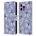 thumbnail image 1 of Head Case Designs Watercolour Insects Butterflies Leather Book Wallet Case Cover Compatible with Apple iPhone 14 Pro Max, 1 of 6